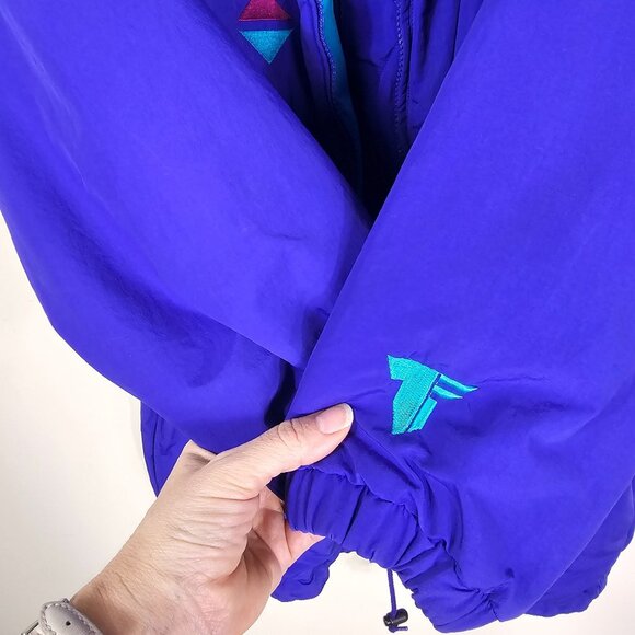 Vintage 80s Skiwear Jacket 8 Purple Geometric Southwestern Retro Snow Gorpcore - Picture 4 of 10